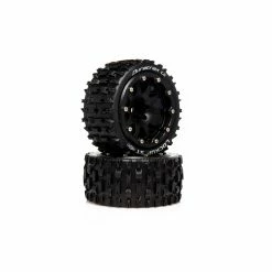 Duratrax Lockup ST Belted 2.8" 2WD Mounted Rear Tires, .5 Offset, Black (2) for Tires & Wheels
