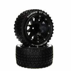 Duratrax Binder ST Belted 2.8" Mounted Front/Rear Tires, 14mm Black (2) for Tires & Wheels