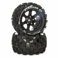 Duratrax STAKKER ST 2.8 Mounted F/R Tires, C2 14mm Black (2 for Tires & Wheels