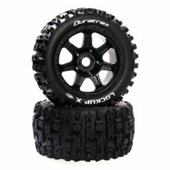 Duratrax Lockup X Belted Mounted Black 24mm Kraton 8S (2) for Tires & Wheels