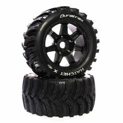 Duratrax Hatchet X Belted Mounted Black 24mm Kraton 8S (2) for Tires & Wheels
