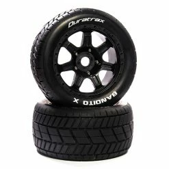 Duratrax Bandito Mounted Black 24mm Kraton 8S (2) for Tires & Wheels