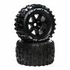 Duratrax Lockup ST Belt 3.8" Mounted Front/Rear Tires .5 Offset 17mm, Black (2) for Tires & Wheels -DURATRAX Sales DTXC5616 A0 VR6WYHMP