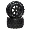 Duratrax Stakker ST Belt 3.8" Mounted Front/Rear Tires 0 Offset 17mm, Black (2) for Tires & Wheels -DURATRAX Sales DTXC5622 A0 PK4DM2HP