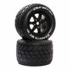 Duratrax Bandito MT Belt 3.8" Mounted Front/Rear Tires 0 Offset 17mm, Black (2) for Tires & Wheels -DURATRAX Sales DTXC5626 A0 G1BBV8UA