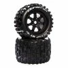 Duratrax Lockup MT Belt 3.8" Mounted Front/Rear Tires 0 Offset 17mm, Black (2) for Tires & Wheels -DURATRAX Sales DTXC5630 A0 9W84C476